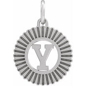 10K White Gold Initial Pendant Necklace –  Jewelry Charm