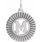 10K White Gold Initial Pendant Necklace –  Jewelry Charm