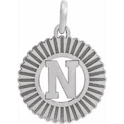 10K White Gold Initial Pendant Necklace –  Jewelry Charm