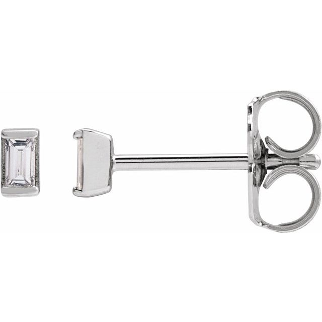 Sterling Silver .05 CTW Natural Diamond Stud Earrings