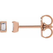 14K Rose .05 CTW Natural Diamond Stud Earrings