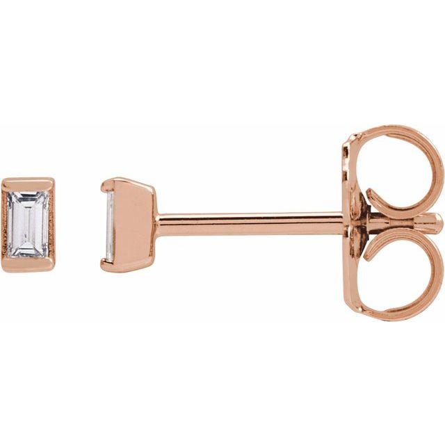 14K Rose .05 CTW Natural Diamond Stud Earrings