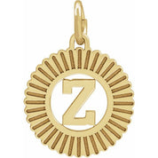 14K Yellow Gold-Plated Sterling Silver Initial Z Pendant