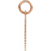 14K Rose Initial Y Pendant