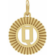 14K Yellow Gold-Plated Sterling Silver Initial Q Pendant