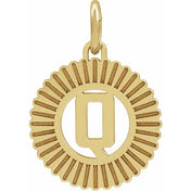 10K Yellow Gold Initial Pendant Necklace – Personalized Alphabet Jewelry Charm