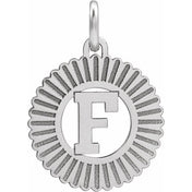 10K White Gold Initial Pendant Necklace –  Jewelry Charm