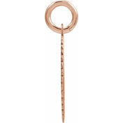 14K Rose Initial E Pendant