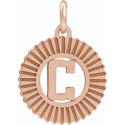 14K Rose Gold-Plated Sterling Silver Initial C Pendant