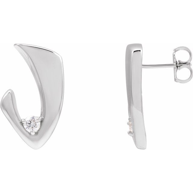 14K White 1/5 CTW Natural Diamond Earrings