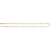 14K Yellow 3.9 mm Puffed Oval Cable 18" Chain