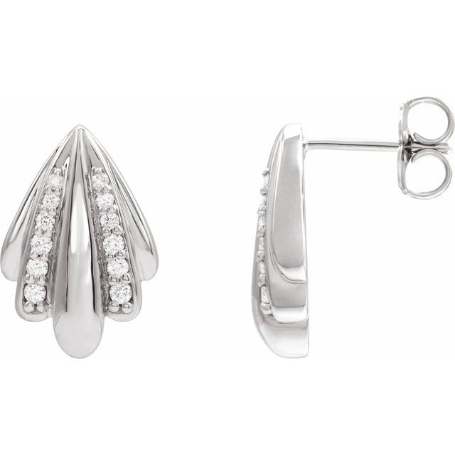 Sterling Silver 1/5 CTW Natural Diamond Earrings