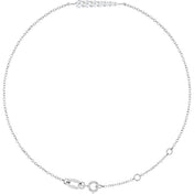 14K White 1/4 CTW Natural Diamond Graduated 6 1/2-7 1/2" Bracelet