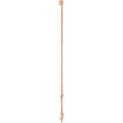14K Rose 1/4 CTW Natural Diamond Graduated 6 1/2-7 1/2" Bracelet