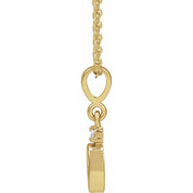14K Yellow 5x3 mm Oval .03 CTW Natural Diamond Semi-Set Cabochon 16-18" Necklace