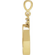 14K Yellow 10x8 mm Oval .03 CT Natural Diamond Semi-Set Cabochon Pendant