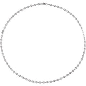 Sterling Silver 3.8 mm Hollow Puffed Anchor 18" Chain