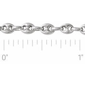 Sterling Silver 3.8 mm Hollow Puffed Anchor Chain by the Inch