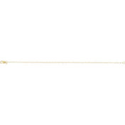 14K Yellow .8 mm Heart 7" Chain