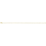14K Yellow 1.9 mm Heart 7" Chain