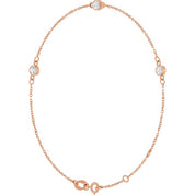 14K Rose Lab-Grown Diamond 6 1/2-7 1/2" Bracelet