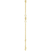 14K Yellow 1/3 CTW Lab-Grown Diamond Bezel-Set Three-Stone 6 1/2-7 1/2" Bracelet