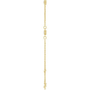 14K Yellow 1/3 CTW Lab-Grown Diamond Bezel-Set Three-Stone 6 1/2-7 1/2" Bracelet