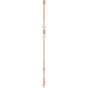 14K Rose Lab-Grown Diamond 6 1/2-7 1/2" Bracelet