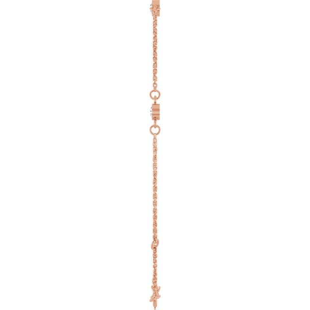 14K Rose Lab-Grown Diamond 6 1/2-7 1/2" Bracelet