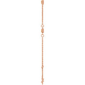 14K Rose Natural Citrine Bezel-Set Three-Stone 6 1/2-7 1/2" Bracelet