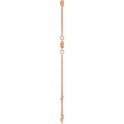 14K Rose Natural Citrine Bezel-Set Three-Stone 6 1/2-7 1/2" Bracelet