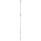Platinum Lab-Grown Diamond 6 1/2-7 1/2" Bracelet