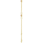 14K Yellow Natural Ruby Bezel-Set Three-Stone 6 1/2-7 1/2" Bracelet