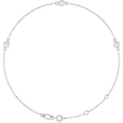 14K White Lab-Grown Diamond 6 1/2-7 1/2" Bracelet