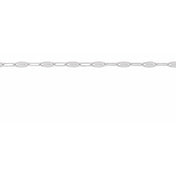 14K White 1.5 mm Keyhole Chain by the Inch