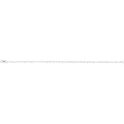 14K White 1.9 mm Heart 7" Chain