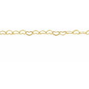 14K Yellow 1.9 mm Heart Chain by the Inch