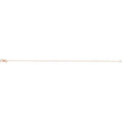 14K Rose .8 mm Heart 7" Chain