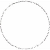 Sterling Silver 3.9 mm Puffed Oval Cable 20" Chain