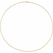 14K Yellow 1.5 mm Rope 16" Chain