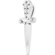 14K White .04 CTW Natural Diamond Dagger Pendant