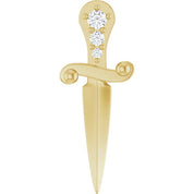 14K Yellow .04 CTW Natural Diamond Dagger Pendant