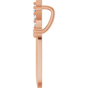 14K Rose .04 CTW Natural Diamond Dagger Pendant