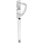 14K White .04 CTW Natural Diamond Dagger Pendant