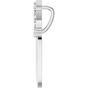 14K White .04 CTW Natural Diamond Dagger Pendant