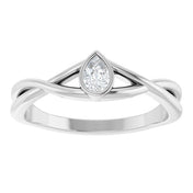 Sterling Silver 1/6 CT Lab-Grown Diamond Solitaire Ring