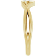 14K Yellow 1/6 CT Natural Diamond Solitaire Ring