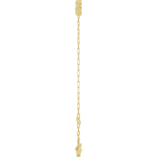 14K Yellow 1/5 CT Natural Diamond Heart 6 1/2-7 1/2" Bracelet