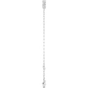 14K White 1/5 CT Natural Diamond Heart 6 1/2-7 1/2" Bracelet