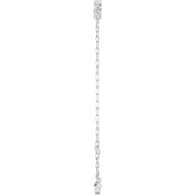 Sterling Silver 1/5 CT Natural Diamond Heart 6 1/2-7 1/2" Bracelet